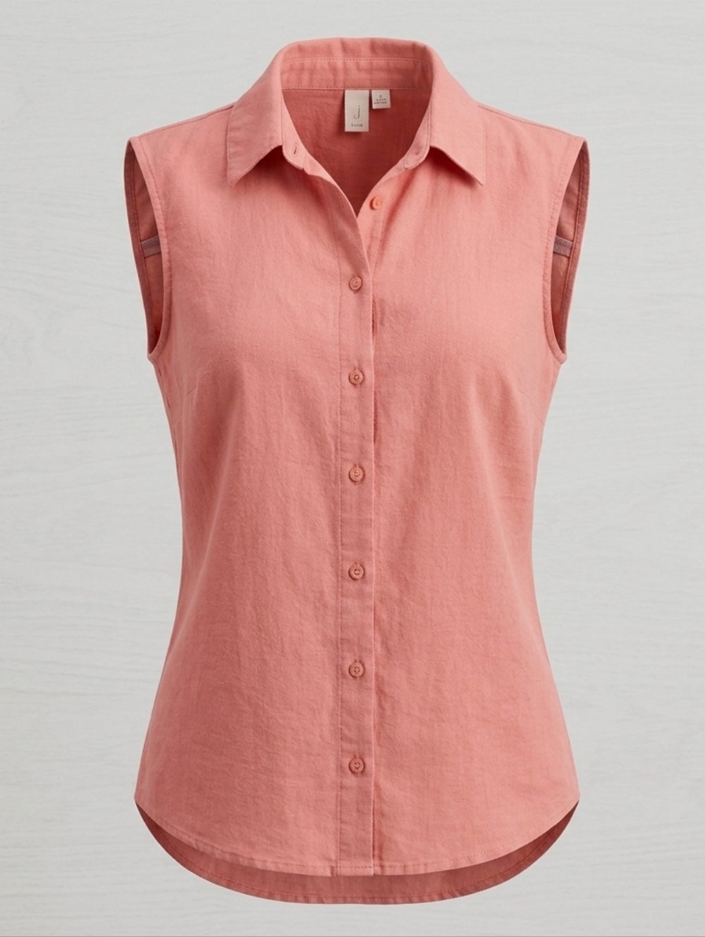 Joie Sleeveless Peach Casual Everyday Lightweight Button-Down Vest Shirt Size M